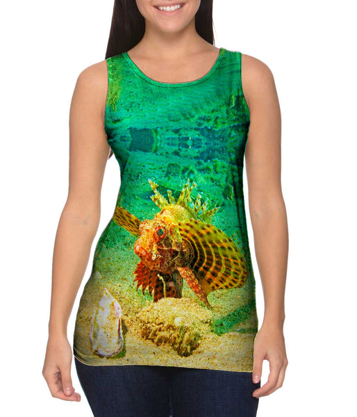 Zebra Dwarf Lionfish Underwater Womens Tank Top