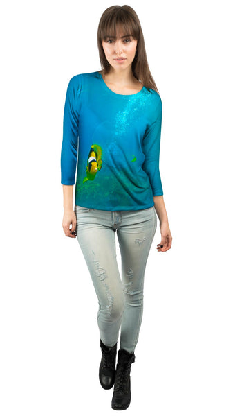 Butterfly Fish Jelly Underwater Womens 3/4 Sleeve