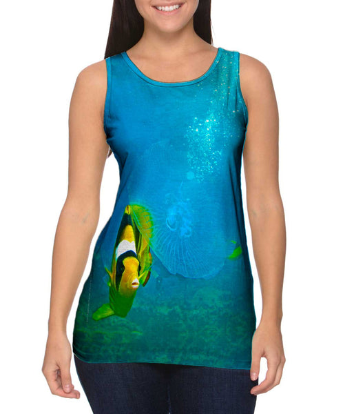 Butterfly Fish Jelly Underwater Womens Tank Top