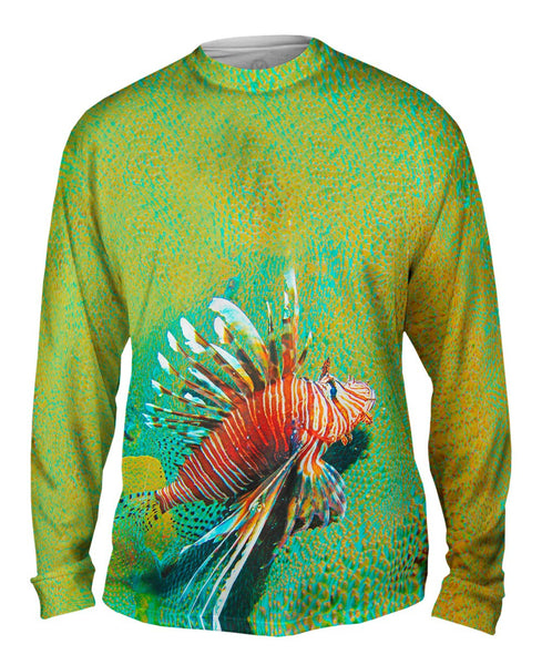 Lionfish Growl Underwater Mens Long Sleeve