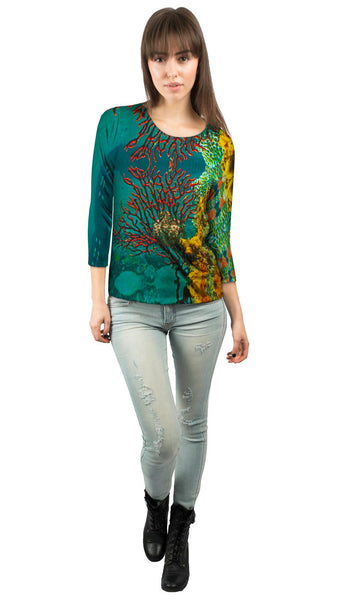 Bass Point Underwater&nbsp;Womens 3/4 Sleeve