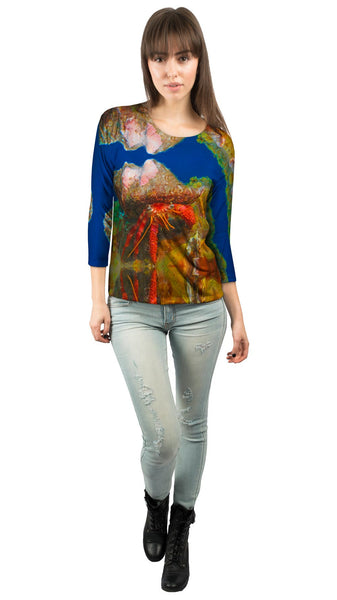 Hermit Crab Underwater&nbsp;Womens 3/4 Sleeve