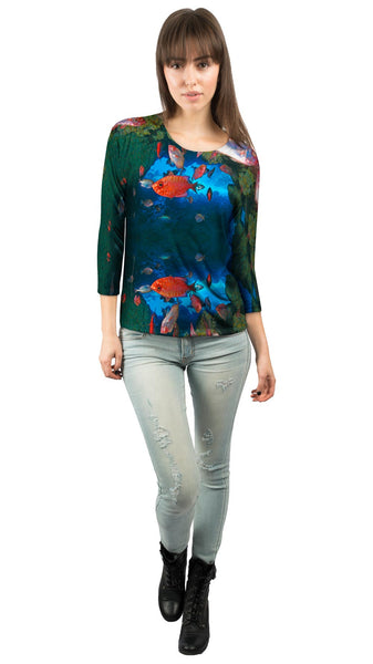 Cueva Del Tiburon Underwater&nbsp;Womens 3/4 Sleeve
