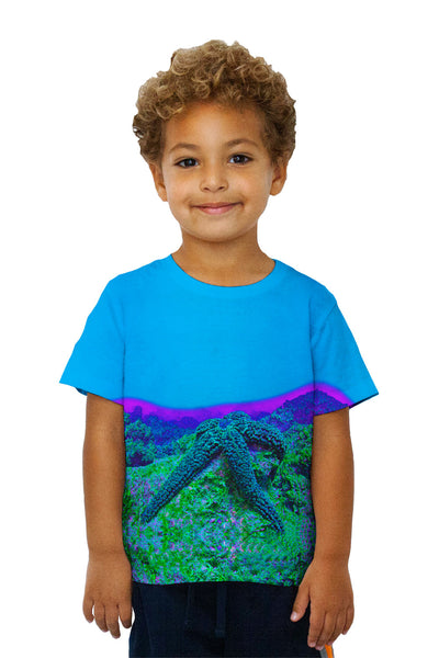 Kids Neon Starfish Glow Underwater Kids T-Shirt