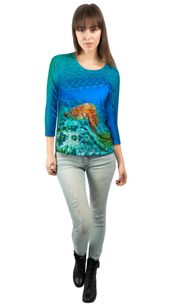 Indonesia Squid Underwater&nbsp;Womens 3/4 Sleeve