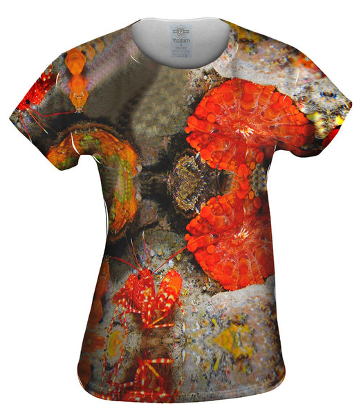 Red Shrimp At The Ready Underwater Womens Top