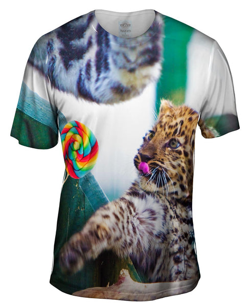 Lollipop Baby Leopard Mens T-Shirt