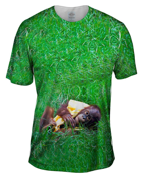 Baby Orangutan Enjoying The Day Mens T-Shirt