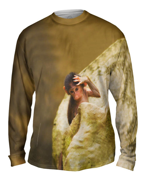 Oy What A Long Day Monkey Hamadry Babbon&nbsp;Mens Long Sleeve
