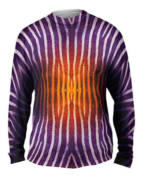 Orange Zebra Stripes Copy&nbsp;Mens Long Sleeve