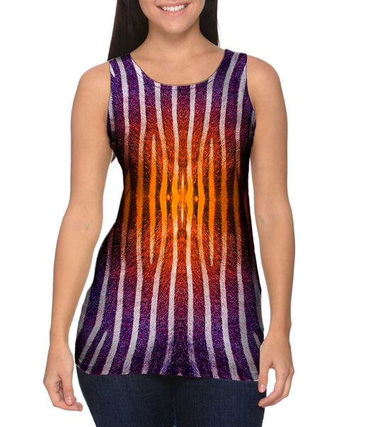 Orange Zebra Stripes Copy&nbsp;Womens Tank Top