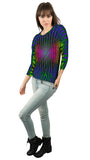 Pink Purple Green Zebra Stripes