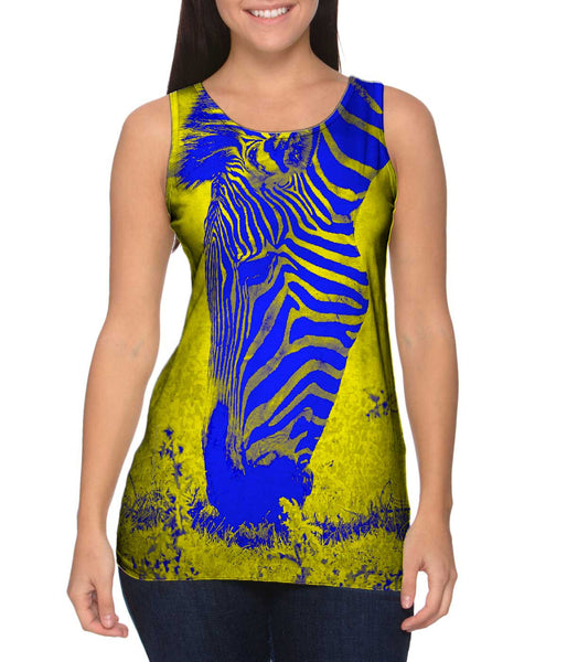 Neon Yellow Zebra&nbsp;Womens Tank Top