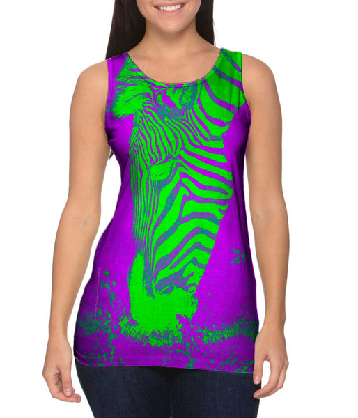 Neon Pink Zebra&nbsp;Womens Tank Top