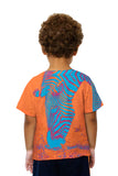 Kids Neon Orange Zebra