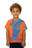 Kids Neon Orange Zebra