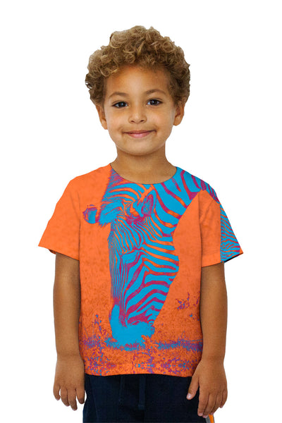 Kids Neon Orange Zebra&nbsp;Kids T-Shirt