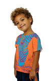 Kids Neon Orange Zebra