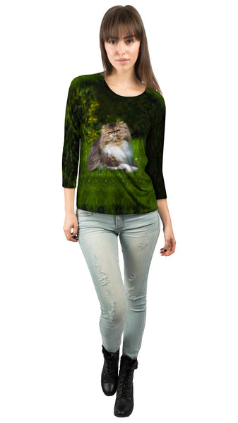 Grassy Cat&nbsp;Womens 3/4 Sleeve