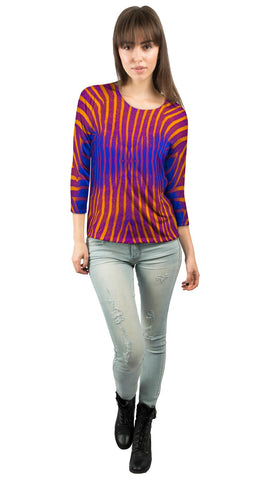 Blue Purple Orange Zebra Stripes