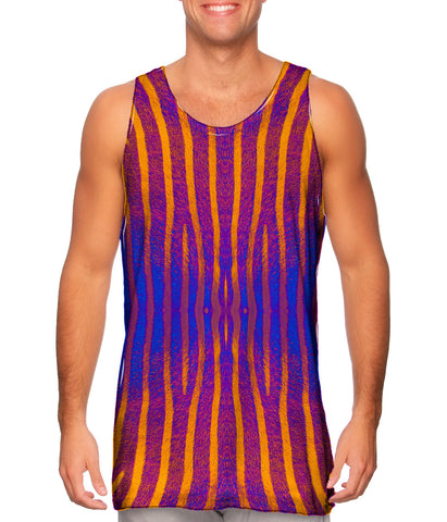 Blue Purple Orange Zebra Stripes