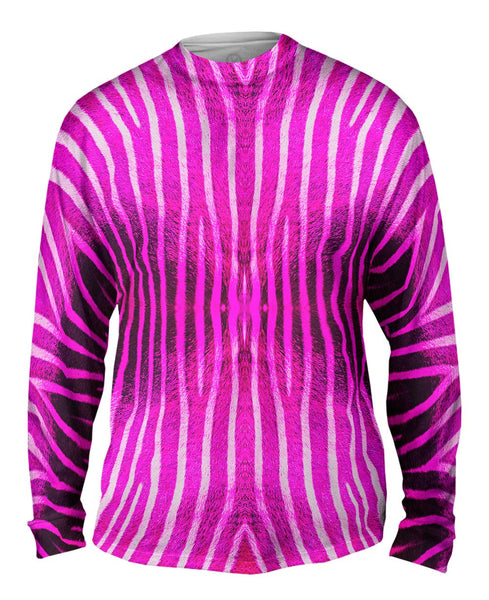 Pink Zebra Stripes&nbsp;Mens Long Sleeve