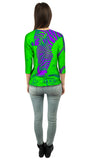 Neon Purple Green Zebra