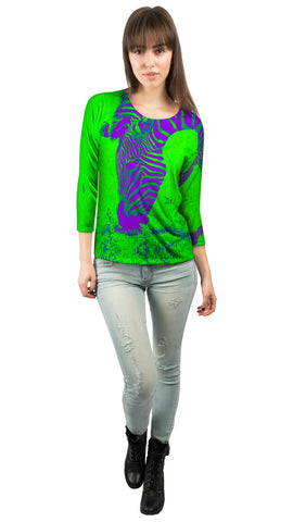 Neon Purple Green Zebra