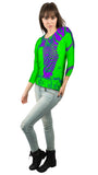 Neon Purple Green Zebra