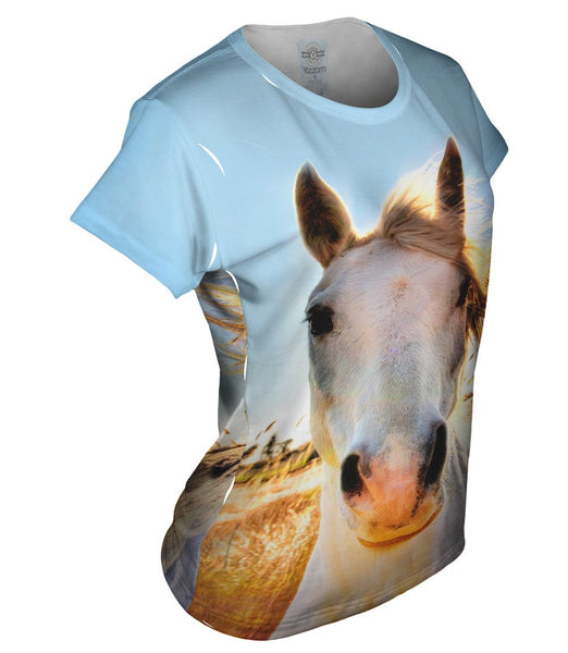 White Horse Portrait&nbsp;Womens Top