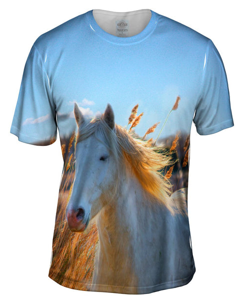 Camargue Horse Pasture Mens T-Shirt