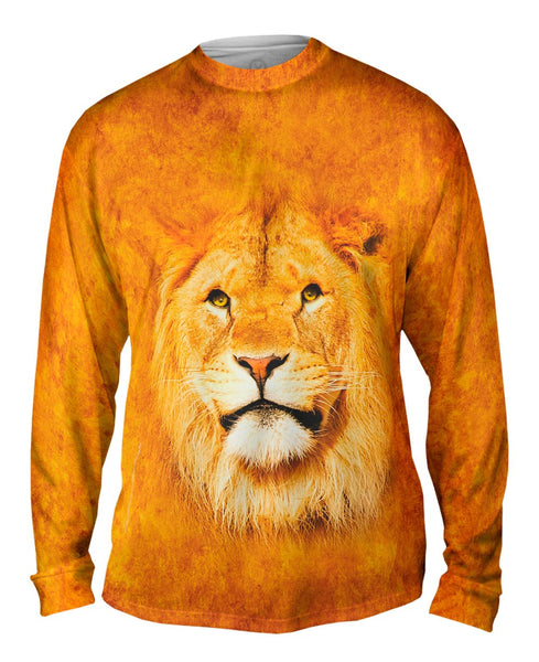 Serious Lion Pose Mens Long Sleeve
