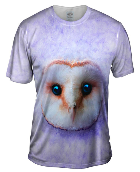 Owl Face Violet Mens T-Shirt
