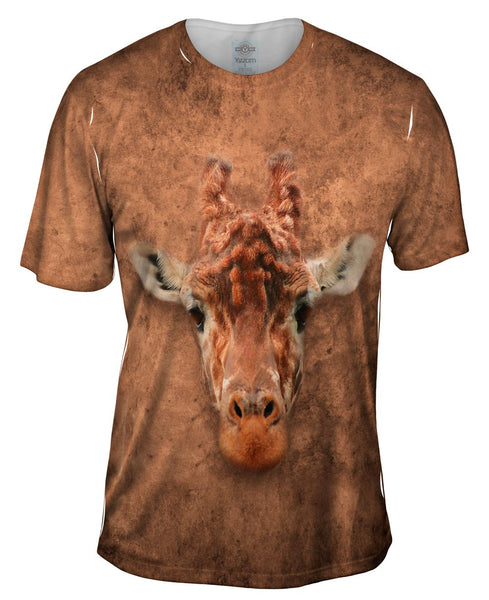 Giraffe Face Safari Mens T-Shirt