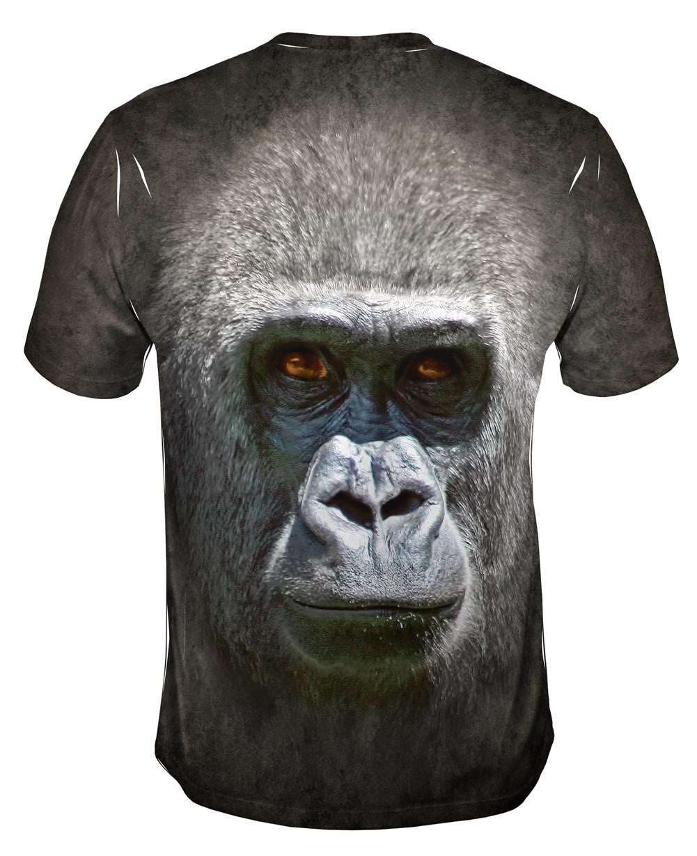 T-Shirt GORILLA FACE Bella + Canvas: Camicia Uomo Palestra, Sollevamento Pesi, Slim Fit, Nera