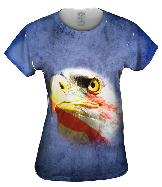 American Flag Eagle Face Womens Top