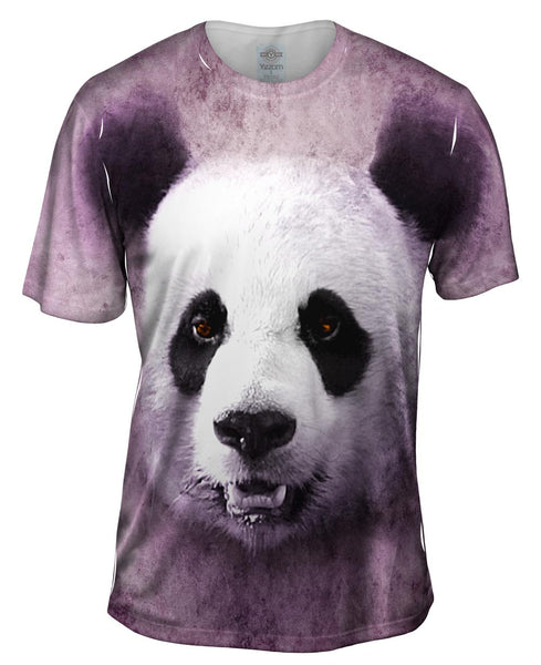 Panda Face Violet Mens T-Shirt