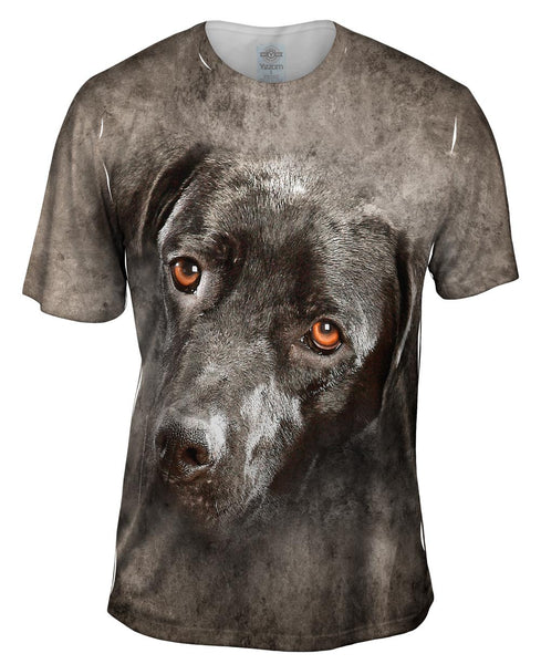 Black Labrador Dog Face Mens T-Shirt
