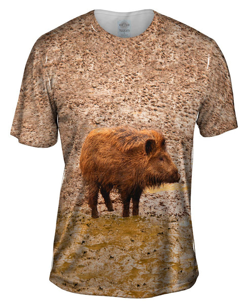 Wild Boar Pig Sty Mens T-Shirt