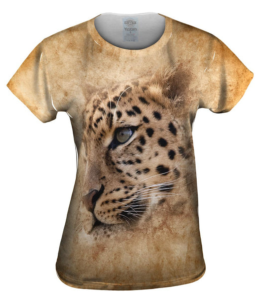 Thinking Leopard Face Womens Top