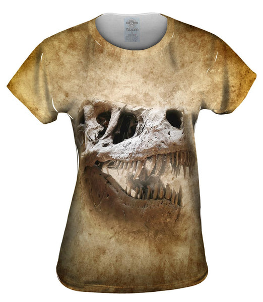 Smiling Skeletal T Rex Dinosaur Face&nbsp;Womens Top