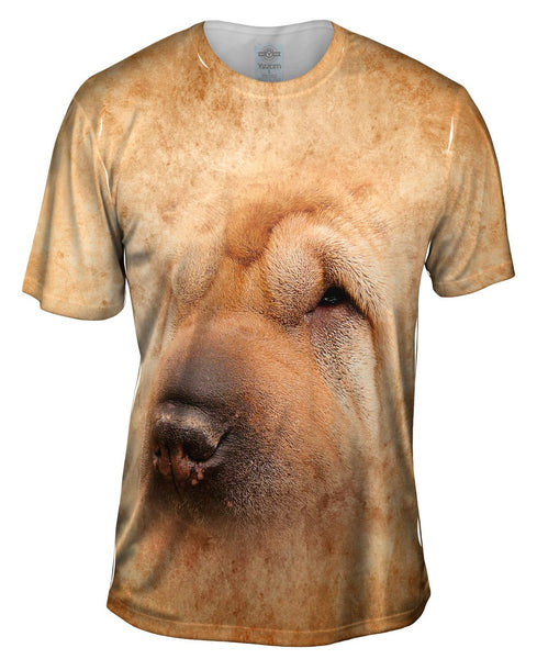 Chinese Shar Pei Dog Face Mens T-Shirt