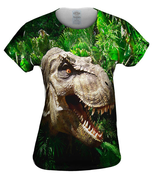 T Rex Within Leaves Face Womens Top