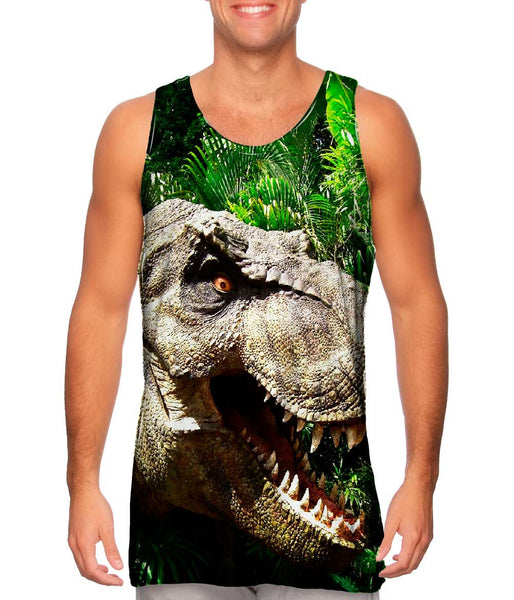 T Rex Within Leaves Face&nbsp;Mens Tank Top