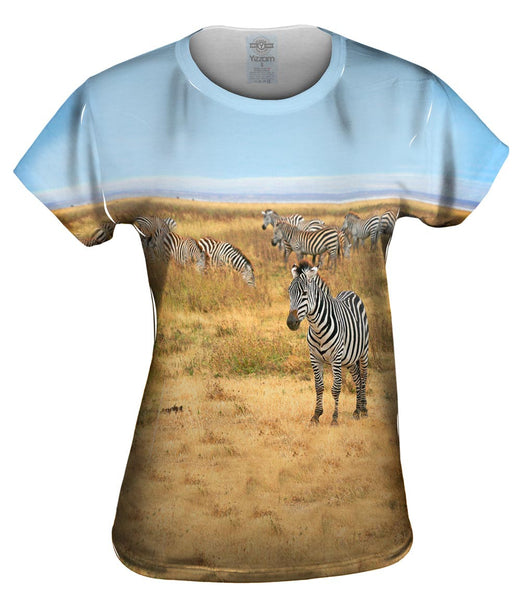 Zebra Herd Tanzania&nbsp;Womens Top