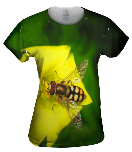 Hoverfly Buttercup Flower Womens Top