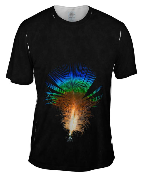 Flame Feather Of Male Pavo Cristatus Mens T-Shirt
