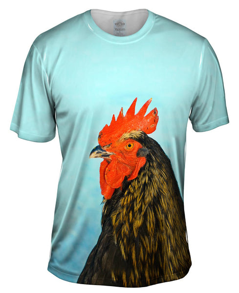 Rooster Chicken Winter Mens T-Shirt