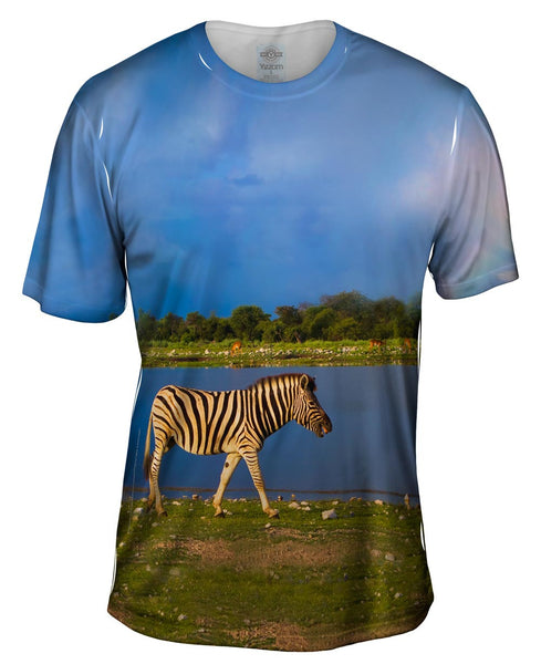 OMG Laughing Giraffe Rainbow Mens T-Shirt