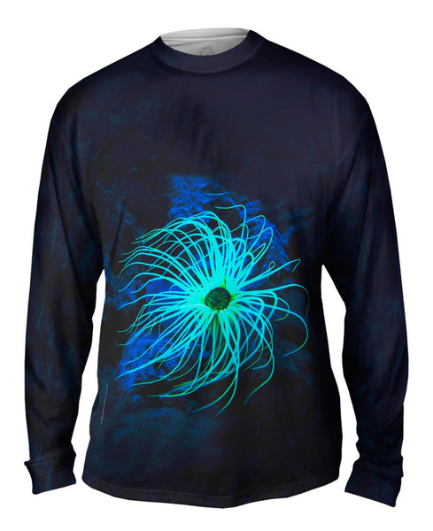 Bright Pink Flower Butterfly&nbsp;Mens Long Sleeve
